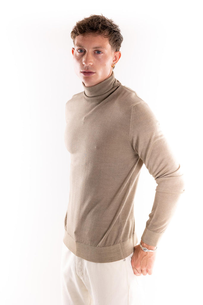 Maglia lupetto color mud OF1F2W5M008 BEIGE OUTFIT 