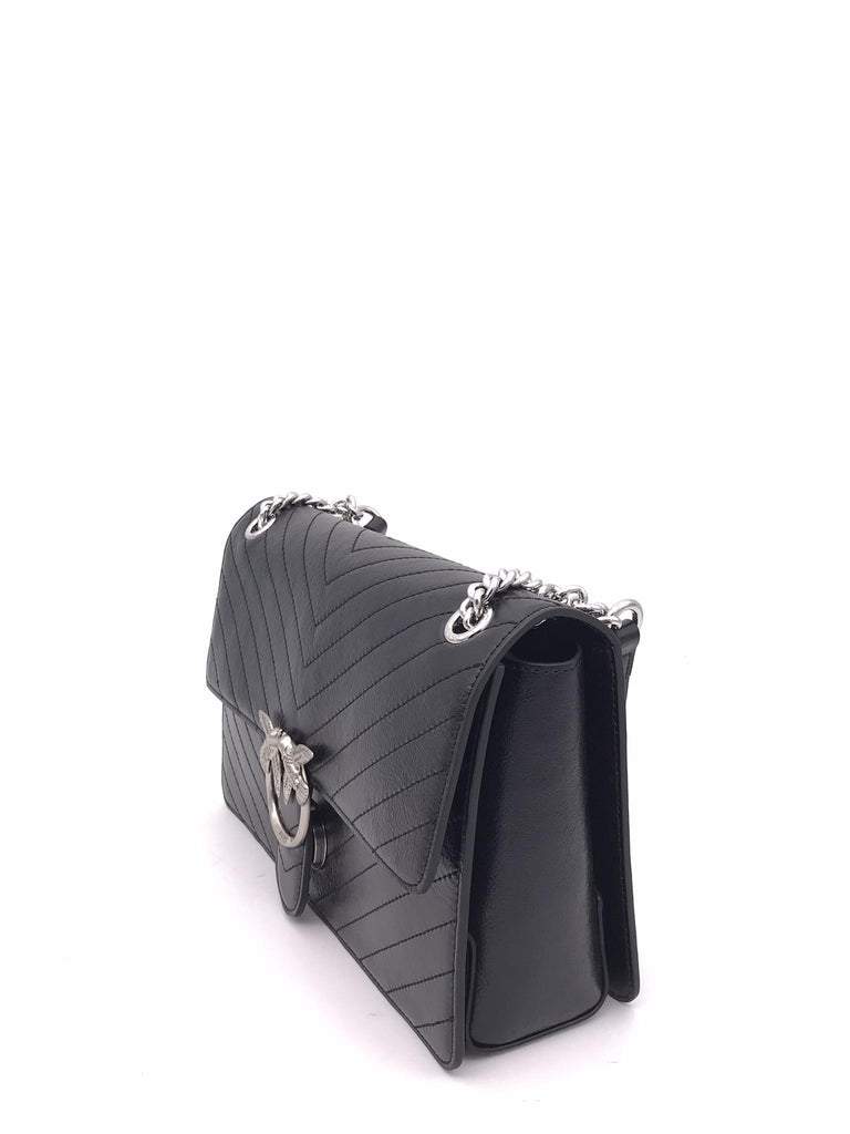 Borsa love one classic light nero wrinkle 106174 A2JCNERO PINKO 