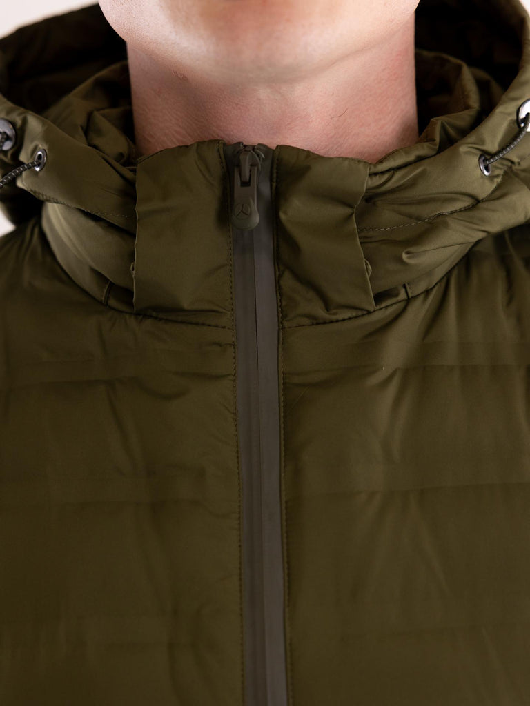 Giubbino New in tessuto tecnico verde militare