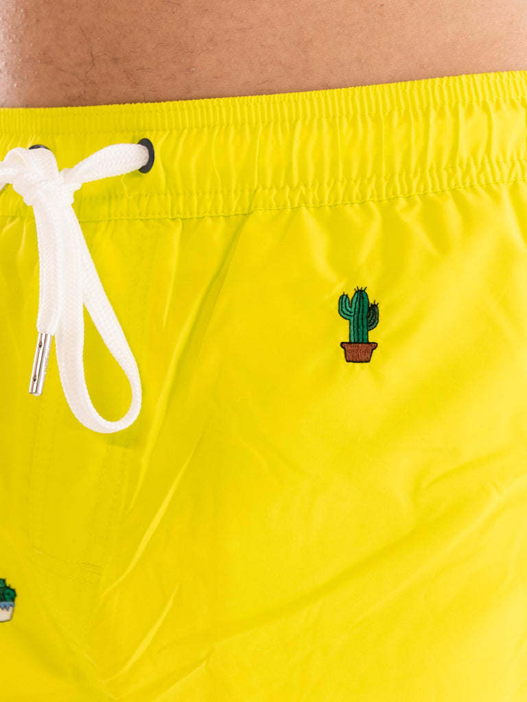 Boxer mare in nylon limel con ricami H34129 68 SUN 68 