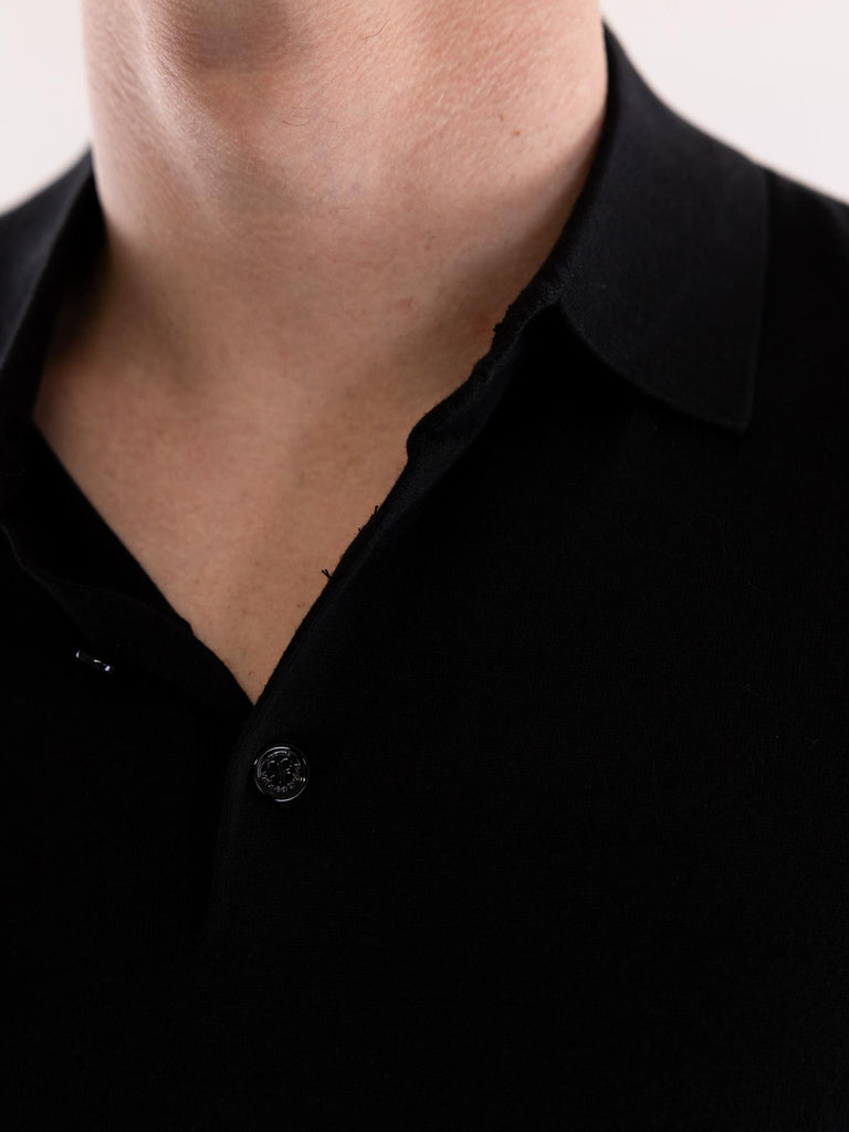 Maglia polo uomo nera A007 F1009000 PAOLO PECORA 