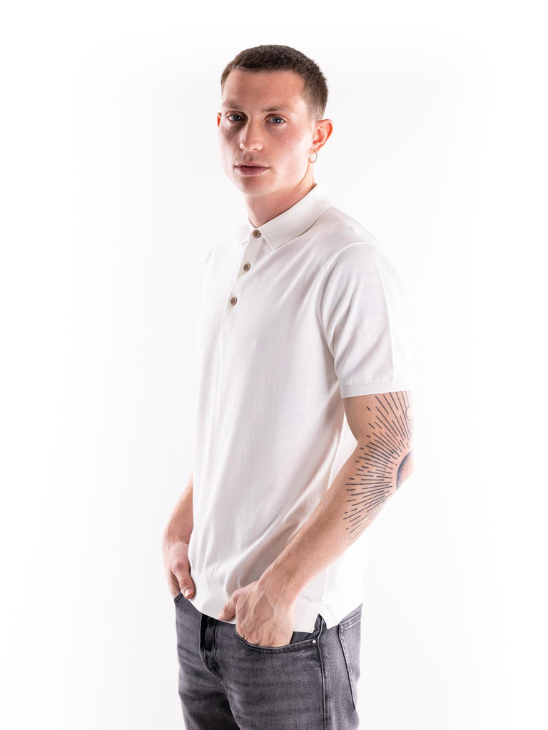 Maglia uomo polo Nito in filo bianca NITO/1 BIANCO PEOPLE OF SHIBUYA 