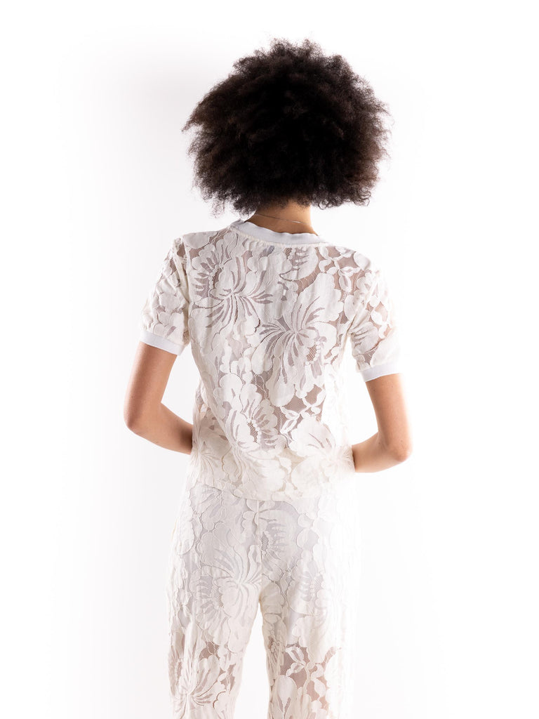 Maglia donna effetto pizzo panna SERIDIA 044 H2O 