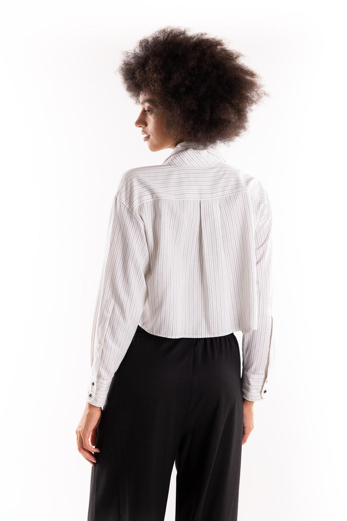 Camicia crop Duke bianca 2523116151200 003BIANCA MARELLA 