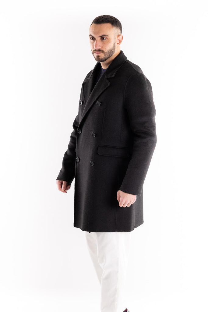 Cappotto lungo over nero NZ03 NERO PAOLO PECORA 