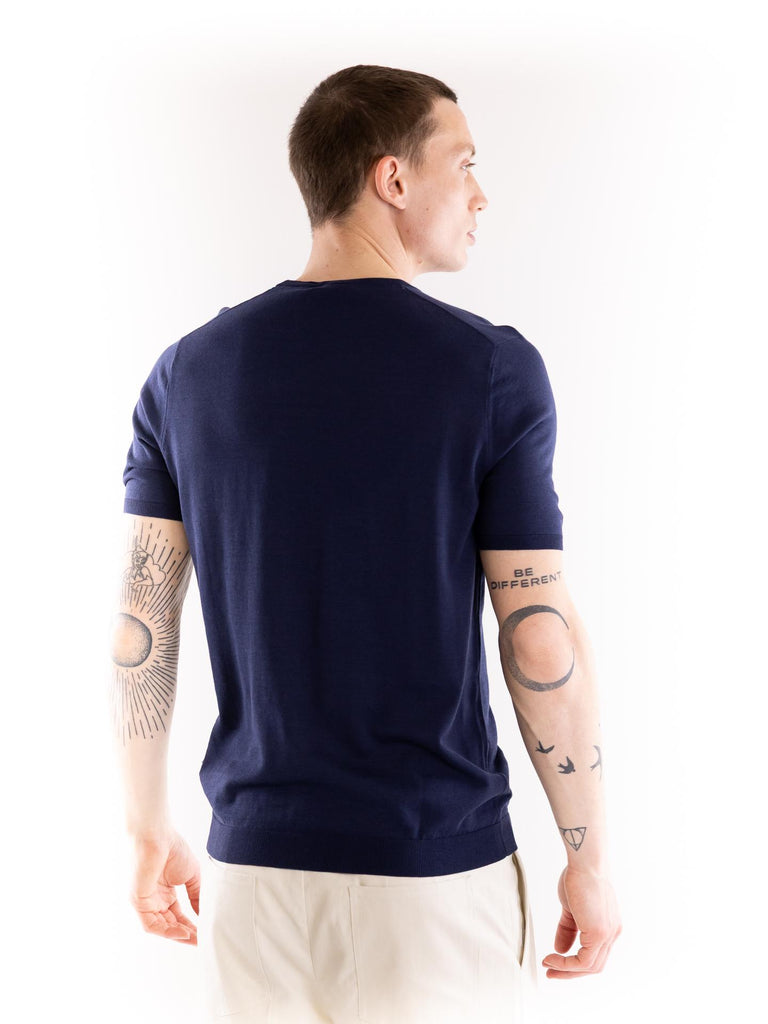 T-shirt Uomo Pakse in filo blu PAKSE 790BLU PEOPLE OF SHIBUYA 