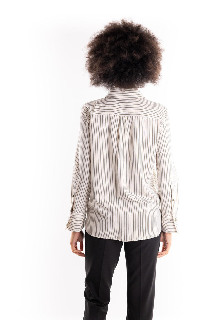 Camicia Reperto a righe panna-verde 2523116081200 002PANNA-VERDE MARELLA 