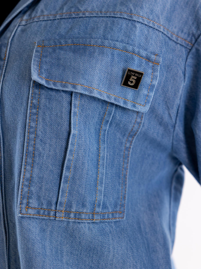 Giacca camicia donna Pixie in denim blu PIXIE UNICABLU IL THE' DELLE 5 