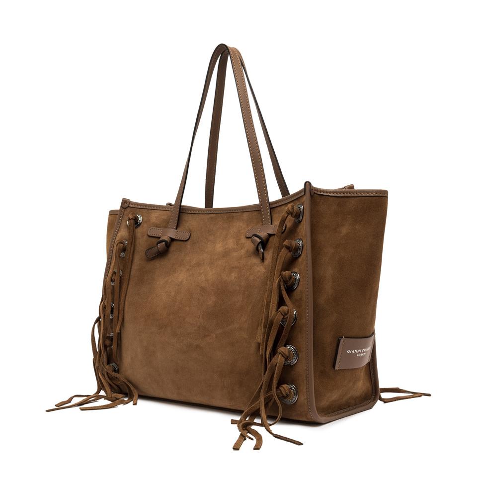 Borsa Marcella cognac con frange BS12080 COGNAC GIANNI CHIARINI 
