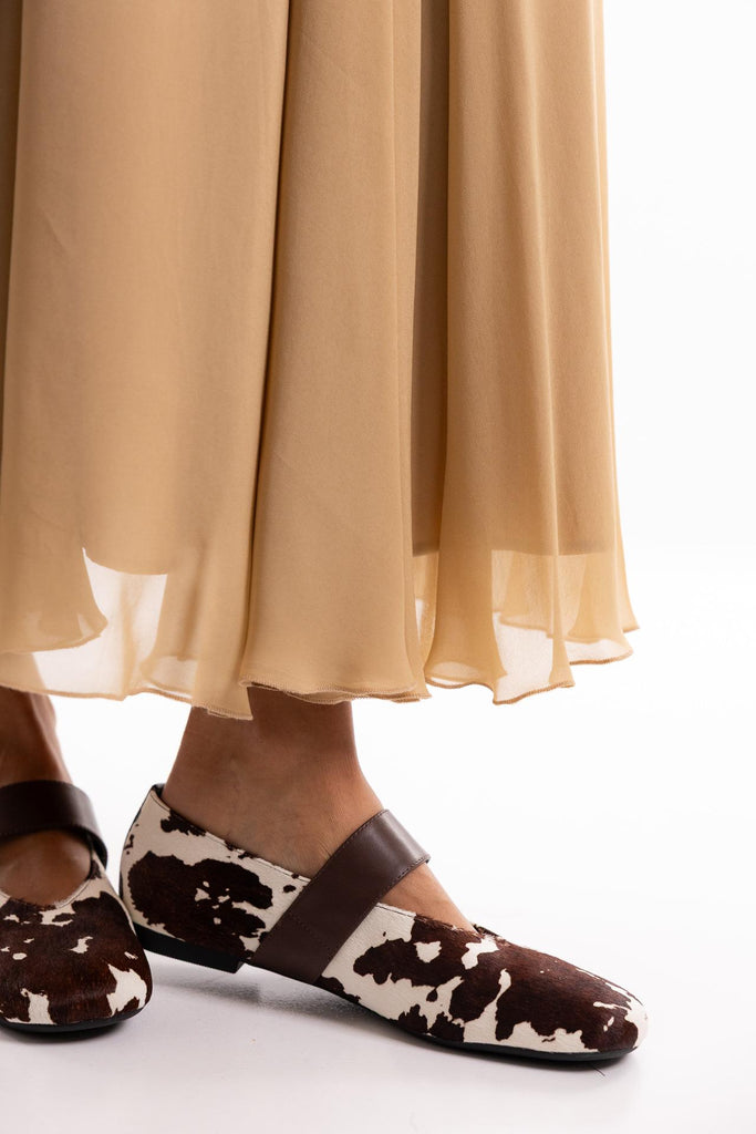 Gonna lunga Brado in georgette beige 2523106011200 003BEIGE MARELLA 