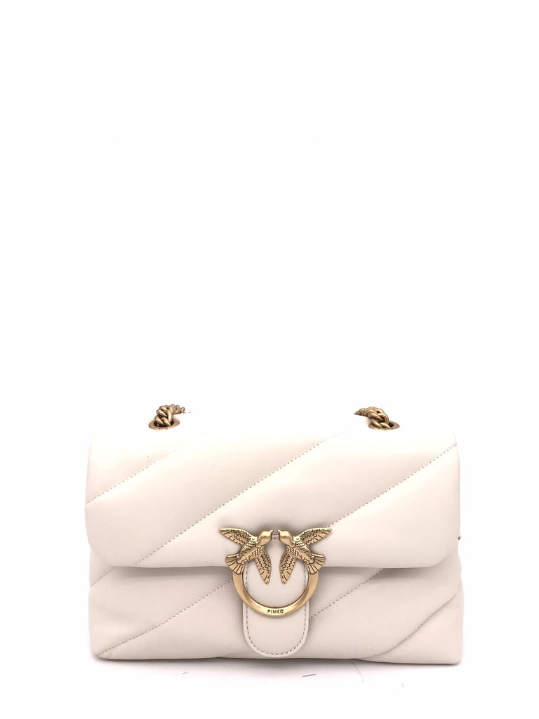 Borsa media love puff maxi quilt bianca 100038 A0F2BIANCA PINKO 