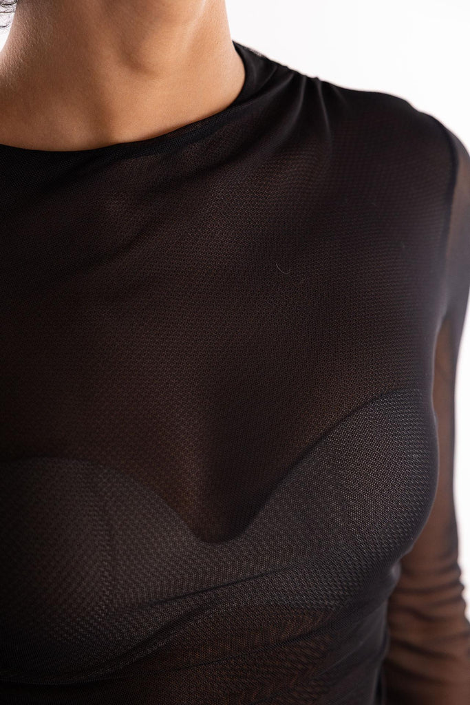 T-shirt Trinity in tulle doppiato nero 2523946021200 001NERO MARELLA 