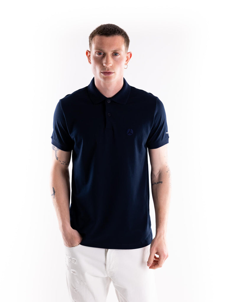 Maglia polo in cotone blu PM888 BLU PEOPLE OF SHIBUYA 