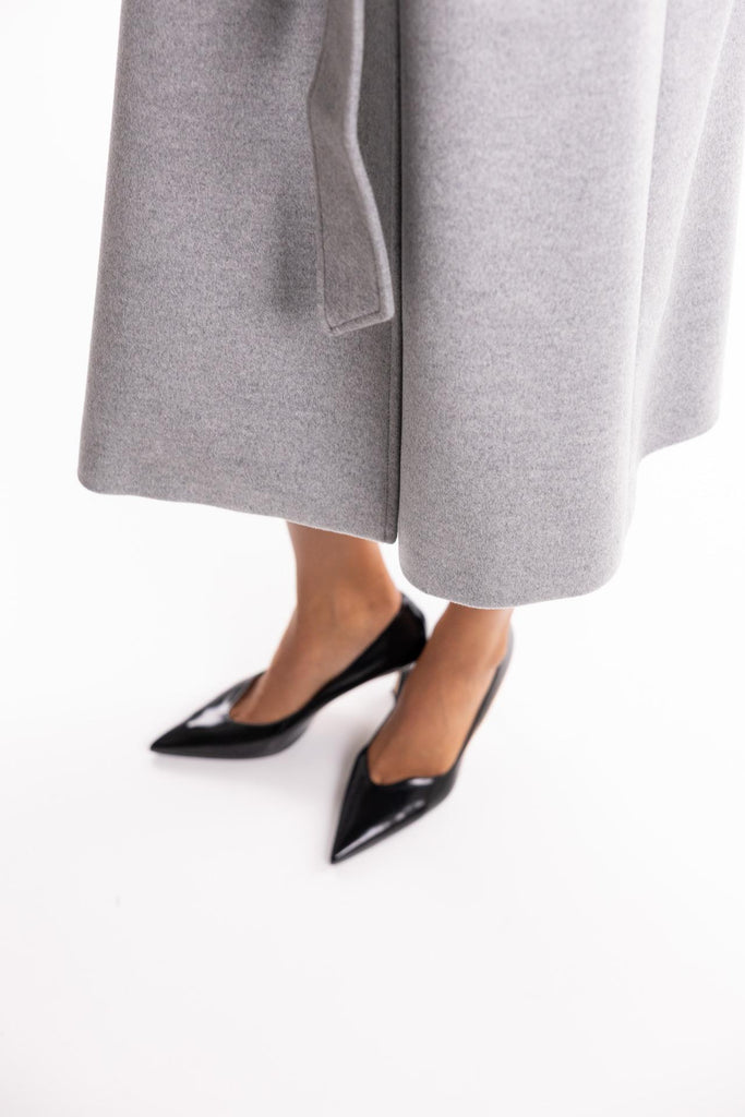 Cappotto Tenna in drap di lana e cashmere grigio melange 2523016071200 002GRIGIO MARELLA 