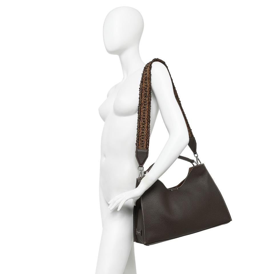 Borsa Aurora large espresso BS10566 TESTA DI MORO GIANNI CHIARINI 