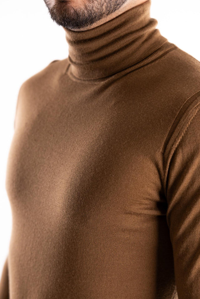 Maglia lupetto finezza 16 color cammello A003 CAMMELLO PAOLO PECORA 