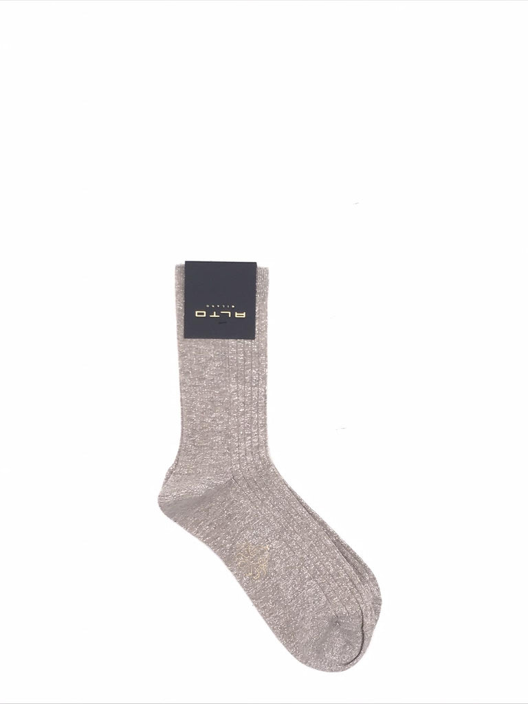 Calzini corti lurex sahara AM0092DC 112BEIGE ALTO MILANO 