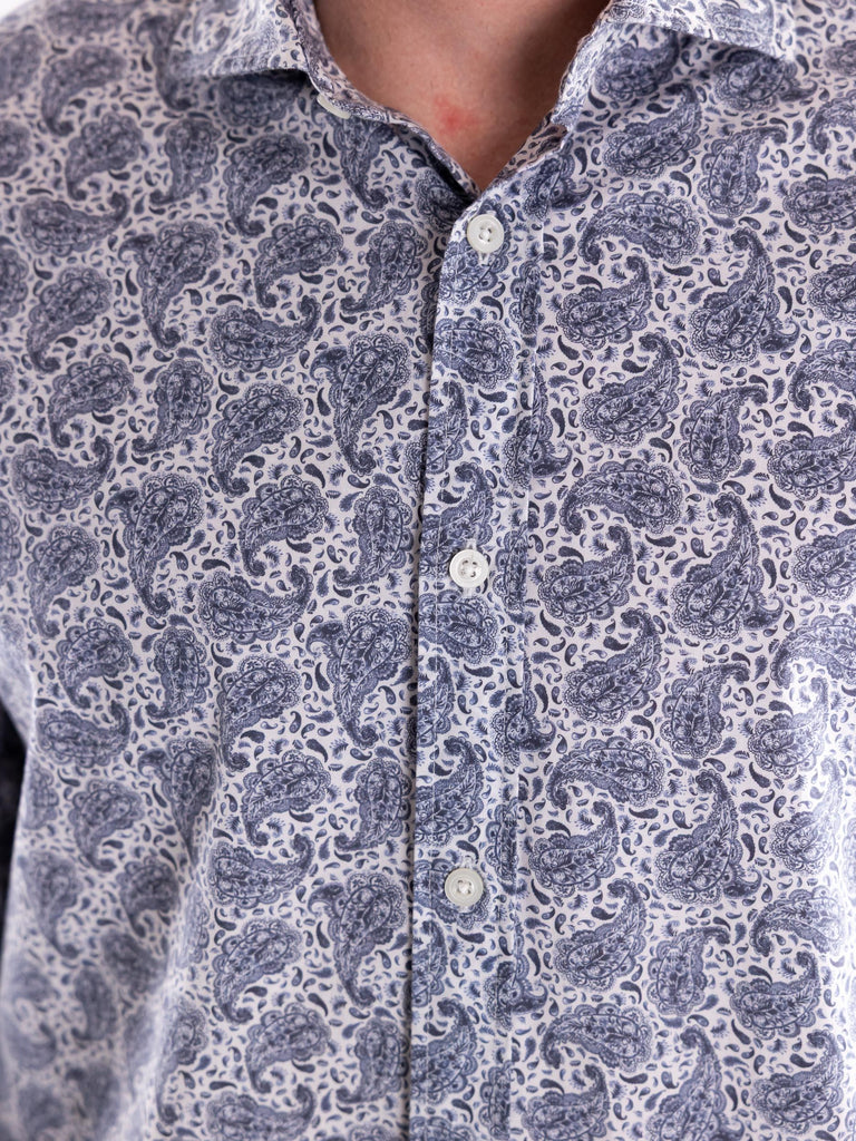 Camicia in fantasia su base bianca GERANIO 2260MULTICOLOR PORTOFIORI 