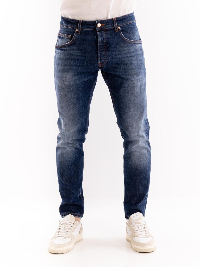 Jenas uomo  modello Yaren blu scuro slavato M2F4011A DTFUTBLU DON THE FULLER 