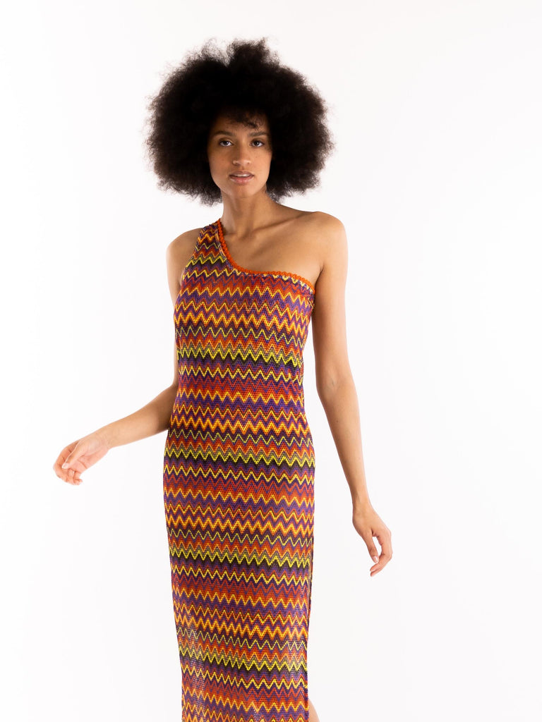 Abito copri costume lungo chevron FGCW3819 MULTICOLOR 4 GIVENESS 