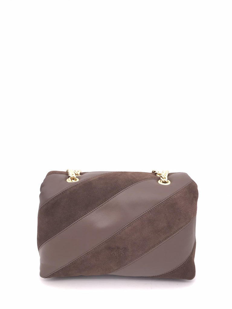 Borsa media love puff maxi quilt marrone 100038 A2JYMARRONE PINKO 