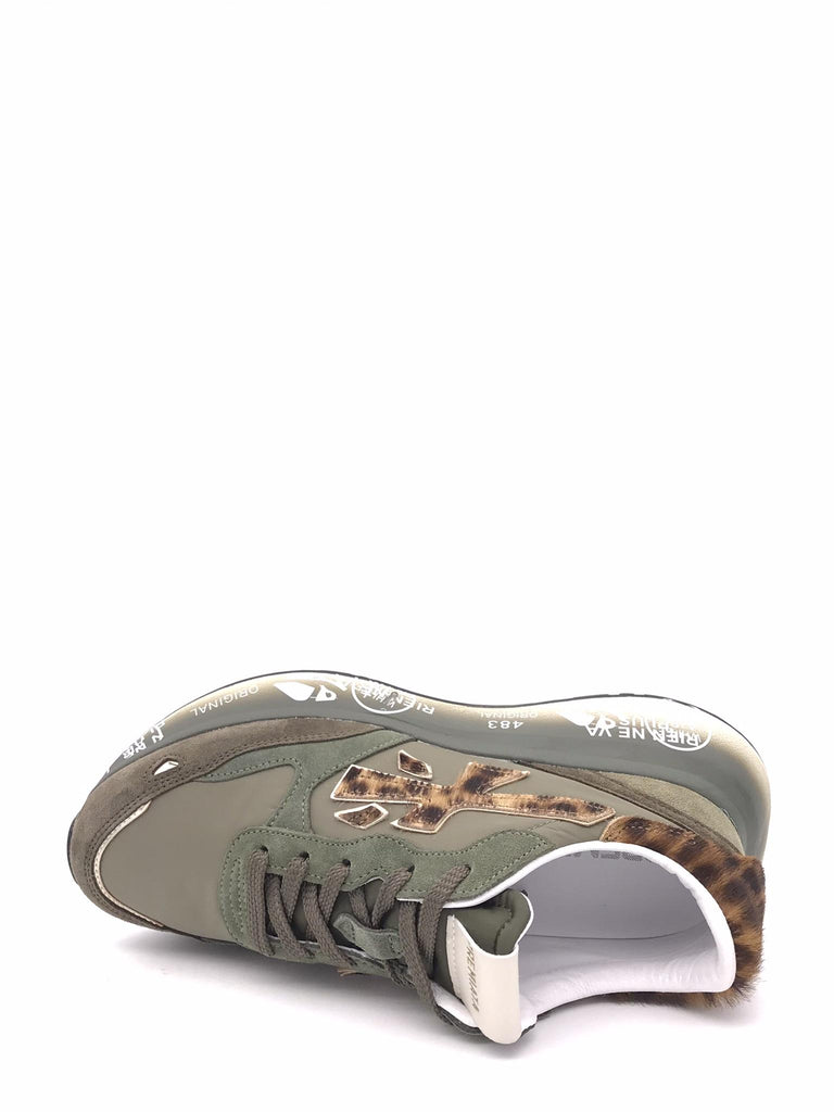 Sneakers Lauryn verde militare<BR/><BR/> 7790 MILITARE PREMIATA 