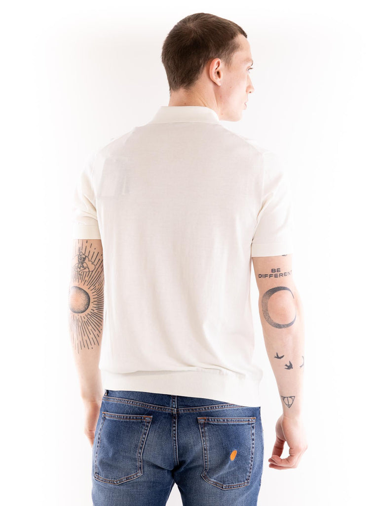 Maglia polo uomo panna