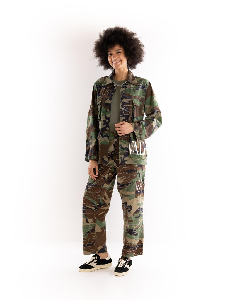 Pantalone donna cargo limited edition camouflage fake BUS25092 CAMOUFLAGE BRAND UNIQUE 