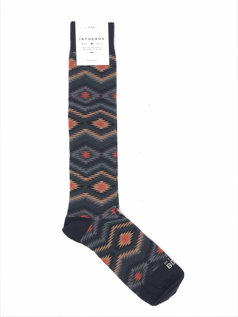 Calzini lunghi ikat nero FW240034 NERO IN THE BOX 