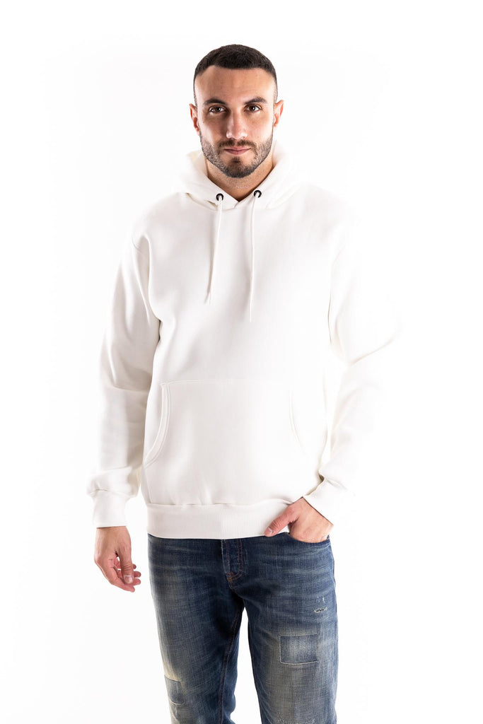 Felpa con cappuccio con stampa Fraom the back bianca HOODIE FROM THE BACKBIANCA BASTILLE 