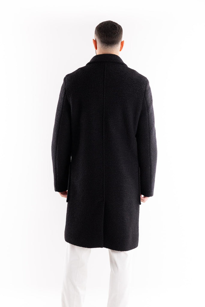 Capotto in lana nero N051 NERO PAOLO PECORA 