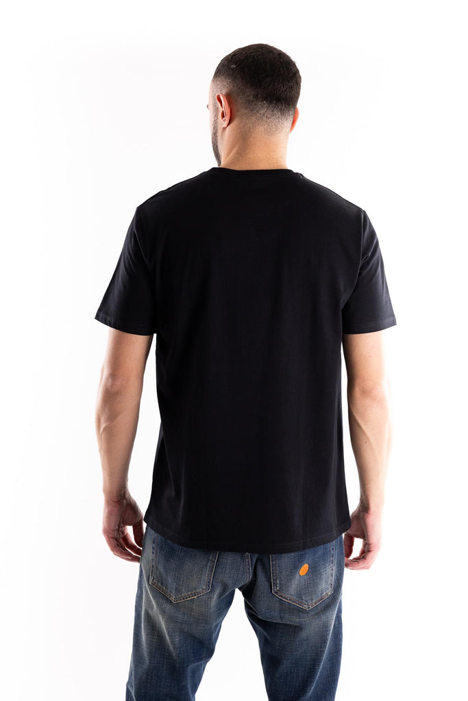 T-shirt in cotone nero con stampa welt MAN/SUPERICON WELTNERO BASTILLE 