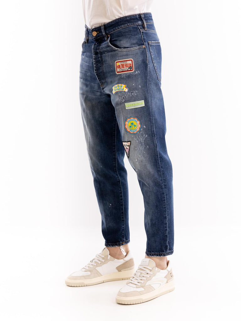 Jeans uomo Orlando blu con patch M2S4023 BLU DON THE FULLER 