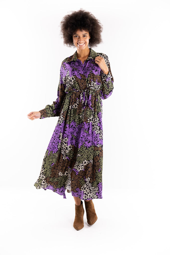 Abito chemisier fantasia multicolor BUW25738 MULTICOLOR BRAND UNIQUE 