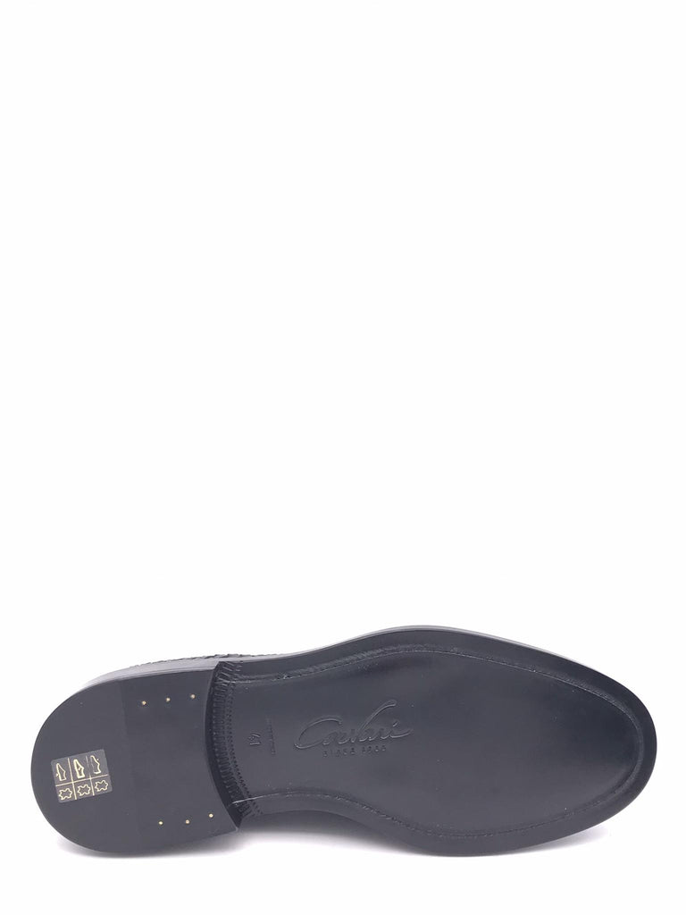 Mocassino in pelle nera intrecciata 1836 NERO CORVARI 
