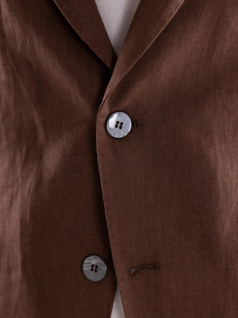 Giacca uomo Il buon vino in lino marrone OF1S2S4G001 MARRONE OUTFIT 