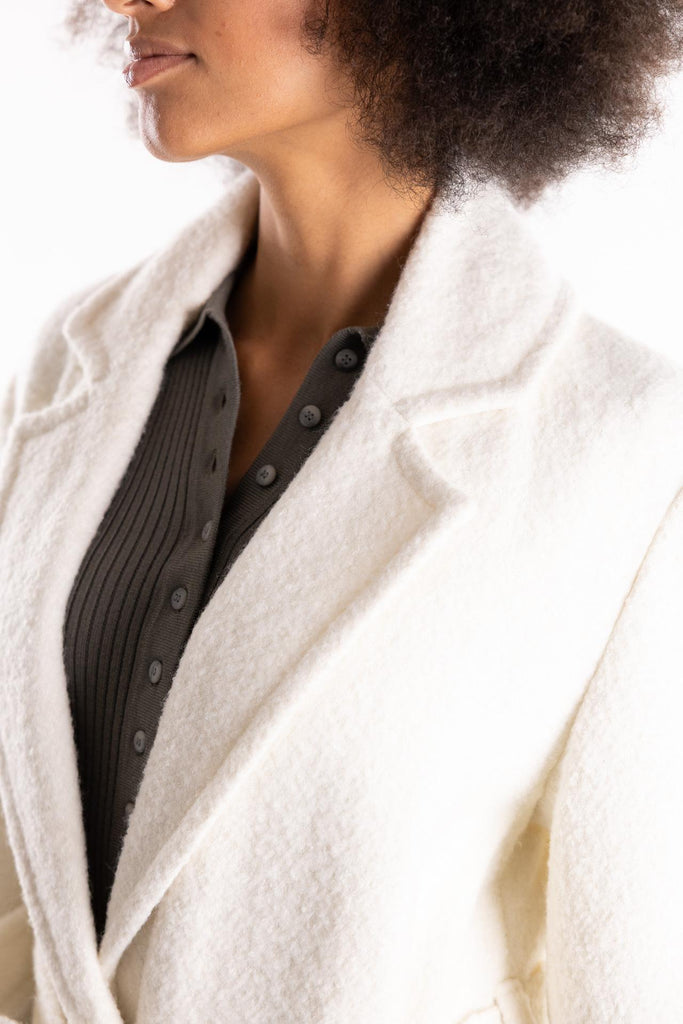 Cappotto Cerfoglio monopetto con cintura color  tortora 105695 A2UBTORTORA PINKO 