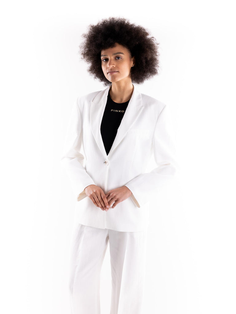 Giacca blazer monopetto Umbrella bianca 104944 A2FAZ05 PINKO 