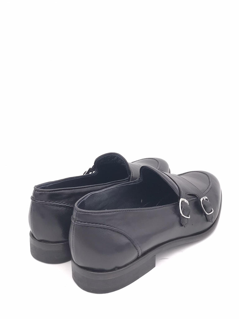 Mocassino Douglas doppia fibia in pelle nera DOUGLAS/F GUANTONERO ZULIAN 