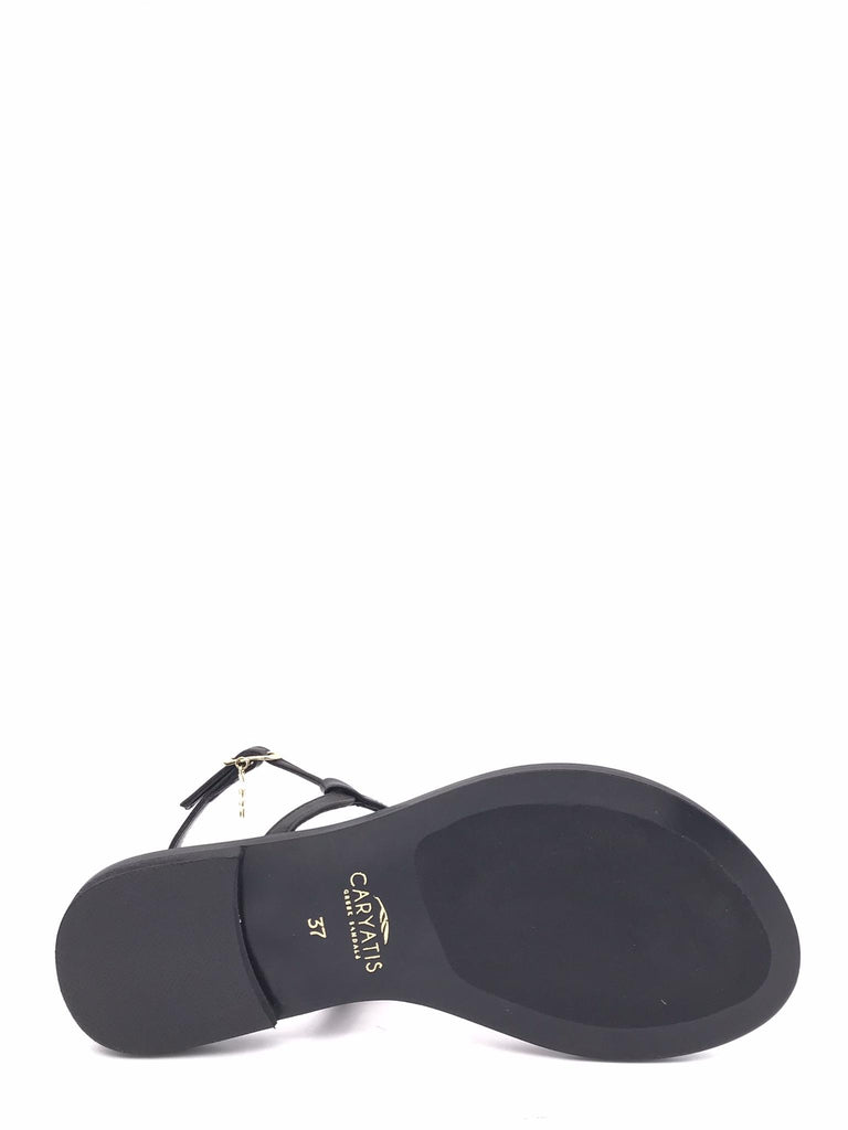 Sandalo infradito nero con pietre 62040 NERO CARYATIS 