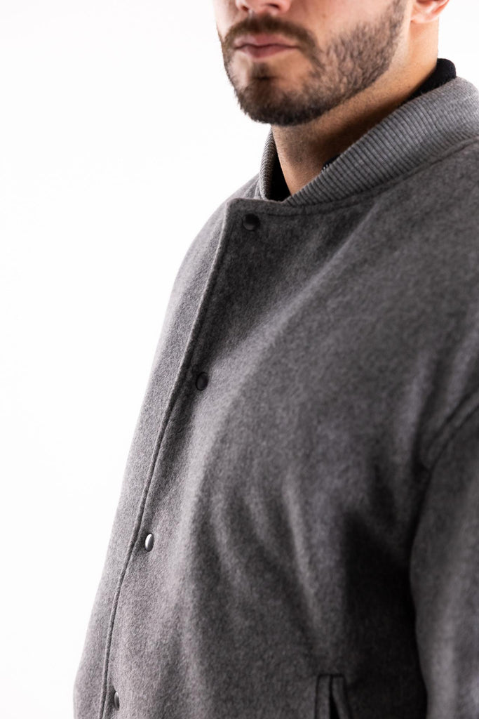 Bomber in lana grigio W5U505 GRIGIO THE EDITOR 