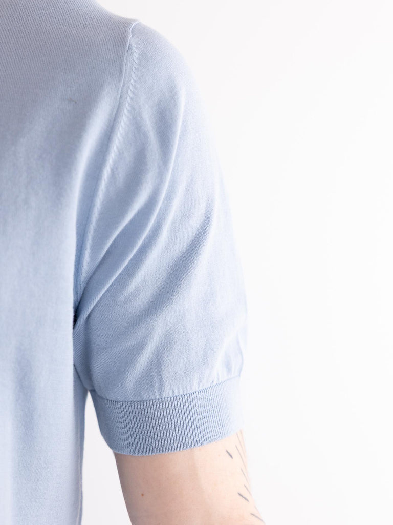 Maglia uomo girocollo in filo celeste A009 F1006492 PAOLO PECORA 