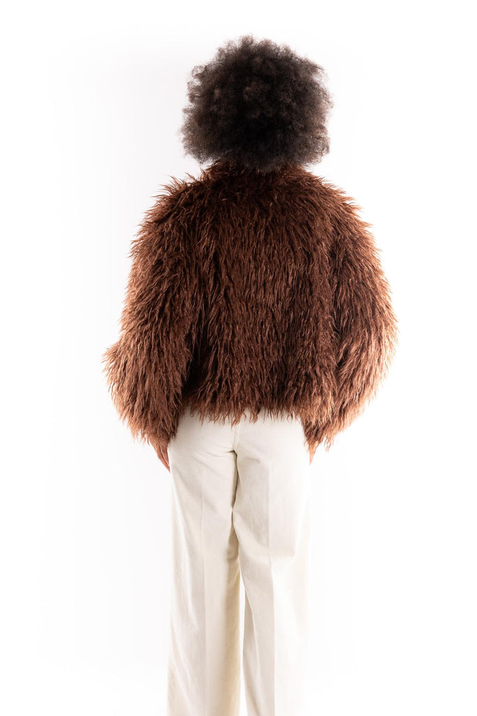 Eco-pelliccia effetto mongolia color burgudy NADA BORDEAU H2O 