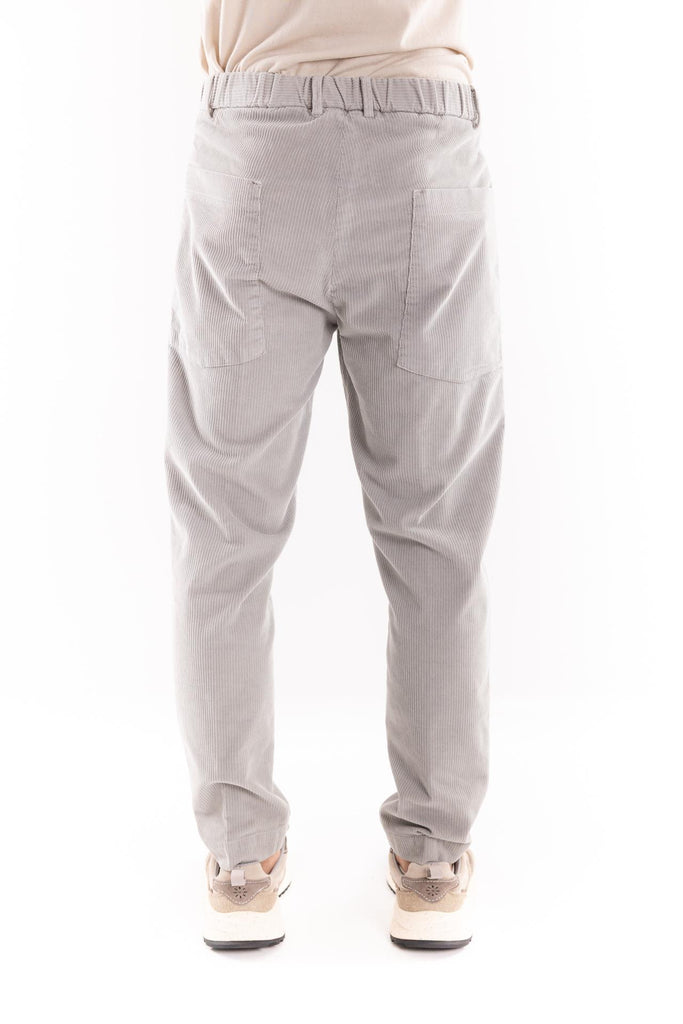 Pantalone work in velluto grigio chiaro OF1F2W5P011 GRIGIO CHIARO OUTFIT 