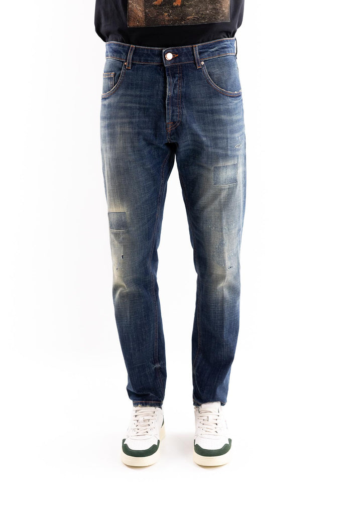 Jeans yaren blu scuro sabbiato M2F5013 BLU SCURO DON THE FULLER 