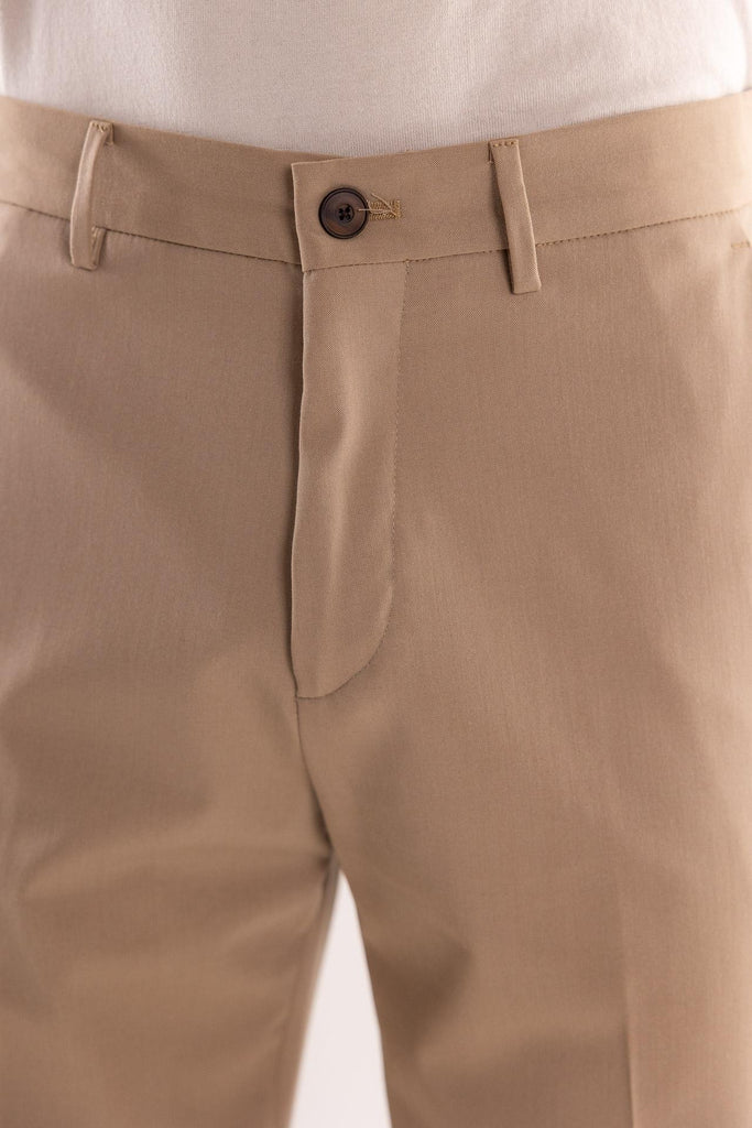 Pantalone a palazzo in tessuto fluido beige OF1F2W5P019 BEIGE OUTFIT 