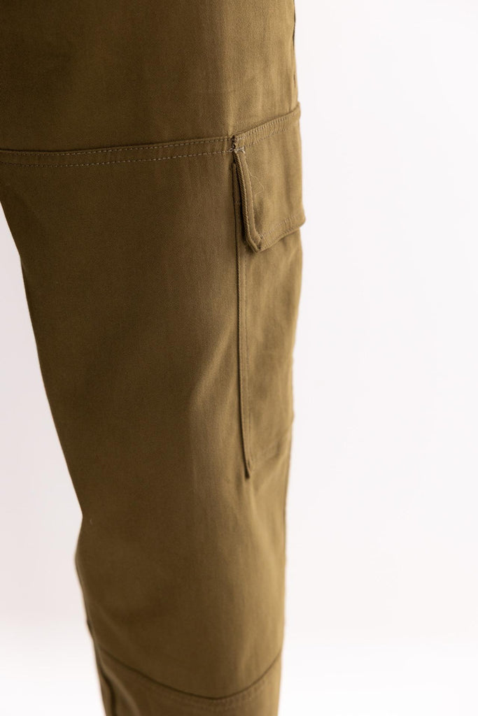 Pantalone cargo in tessuto verde marcio B071 VERDE MARCIO PAOLO PECORA 
