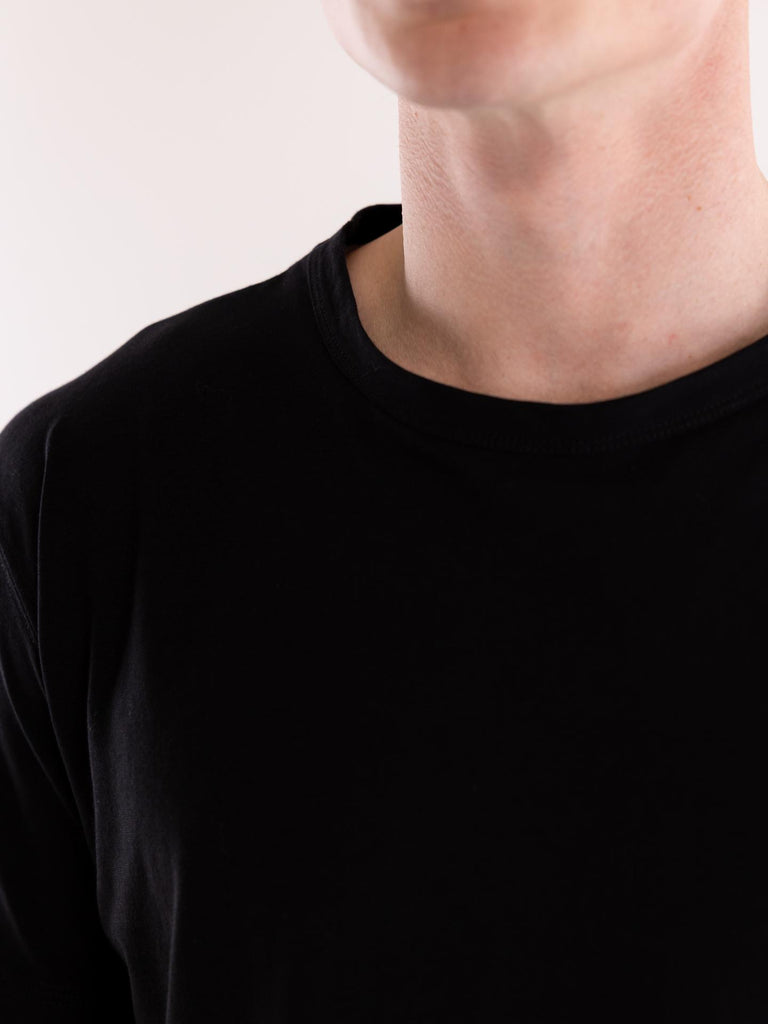T-shirt uomo in jersey nero-bianco