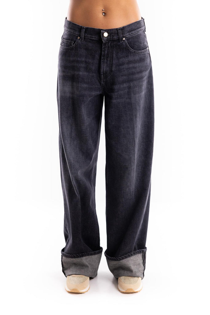 Jeans a palazzo Niki nero W2F5033 NERO DON THE FULLER 