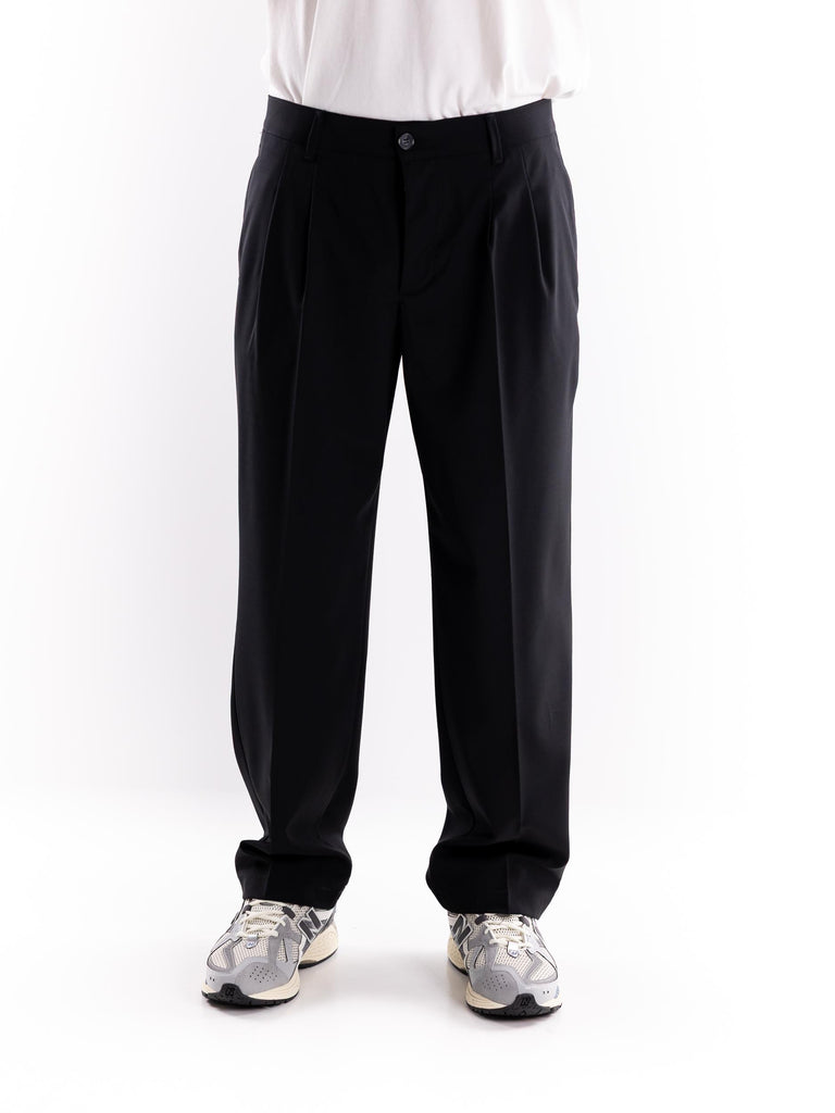 Pantalone uomo doppia pence nero S5U100 NERO THE EDITOR 
